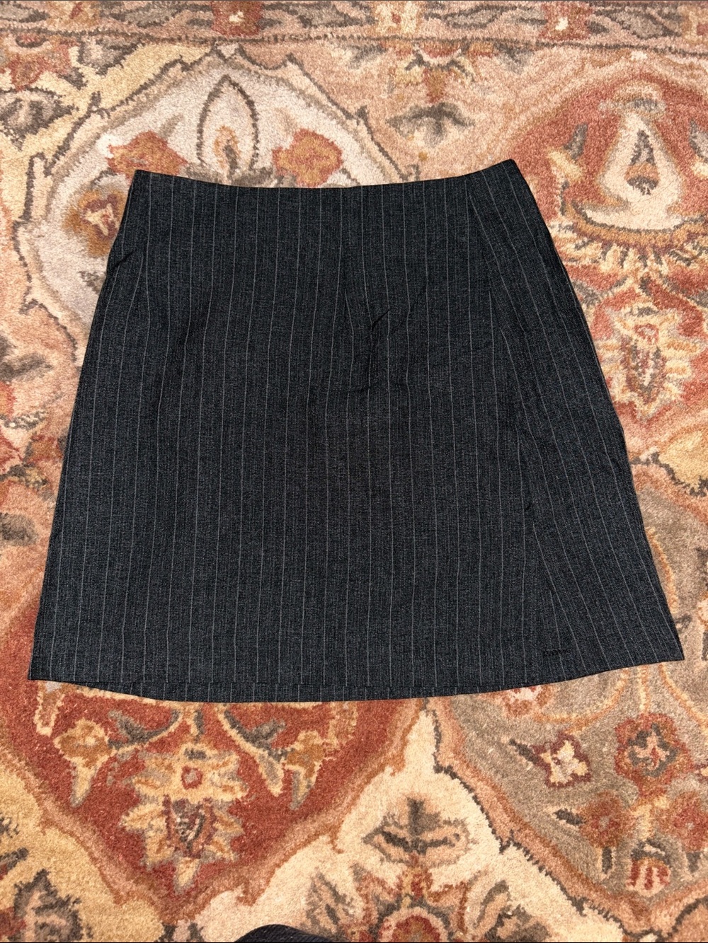 Vintage Byer Too! Classic Pinstripe A-Line Mini Skirt - Black & Grey